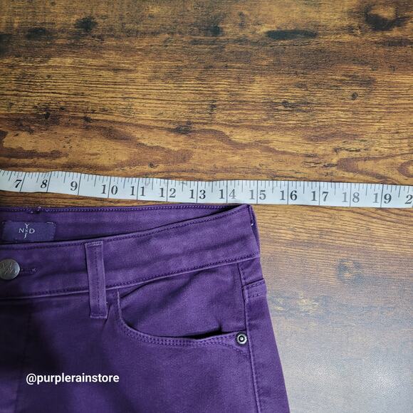 NYDJ Jeans 8 Legging Mid Rise Lift Tuck Technology Stretch Denim Purple - Picture 5 of 11